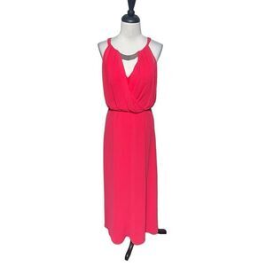 Vince Camuto Sleeveless Chiffon Melon Egyptian Formal Long Dress Size 4